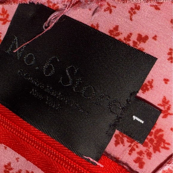 No. 6 Store Pink Butterfly Print Silk Blouse size 1 Small - Picture 5 of 5